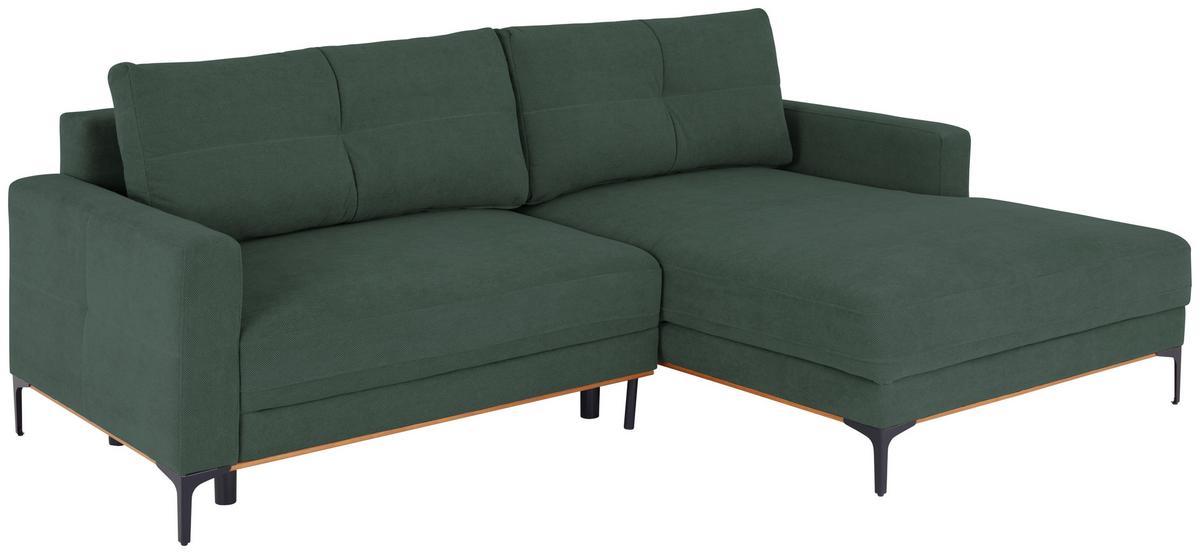 Kutna Garnitura Bergamo - šumska zelena/crna, Moderno, tekstil/metal (238/162cm) - Mömax