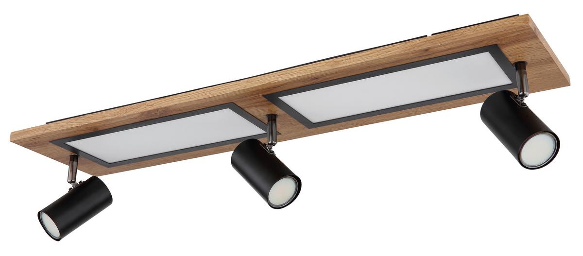 Stropna Led-svetilka Ulla, S Sijalko - črna/opal, Design, kovina/umetna masa (80/20/18cm) - Globo