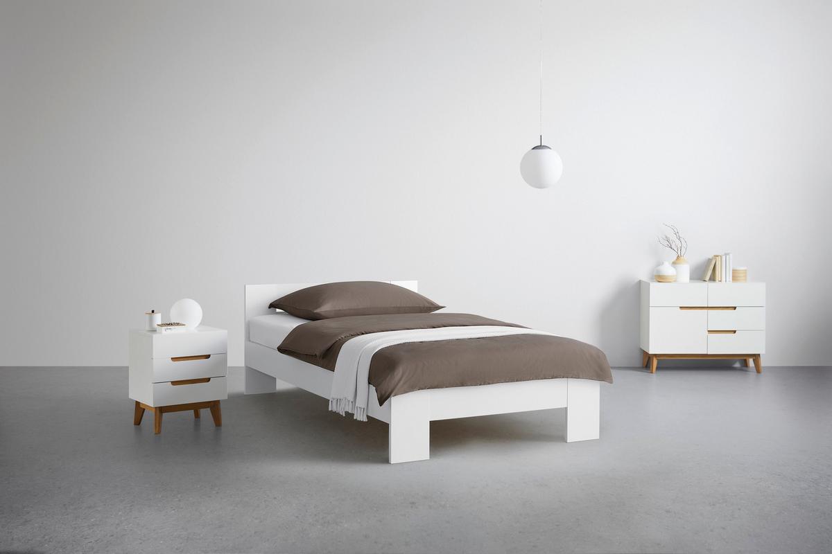 Bett Madrid Weiß ca. 120x200cm - Weiß, MODERN, Holz (120/200cm) - Mömax