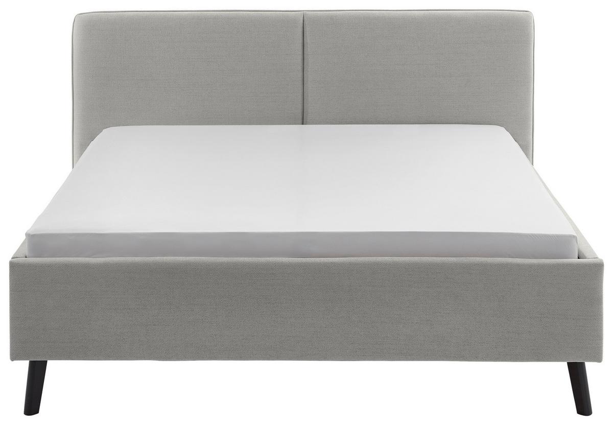 Polsterbett Palma Hellgrau ca. 180x200cm - Hellgrau, Konventionell, Holz/Textil (180/200cm) - Premium Living