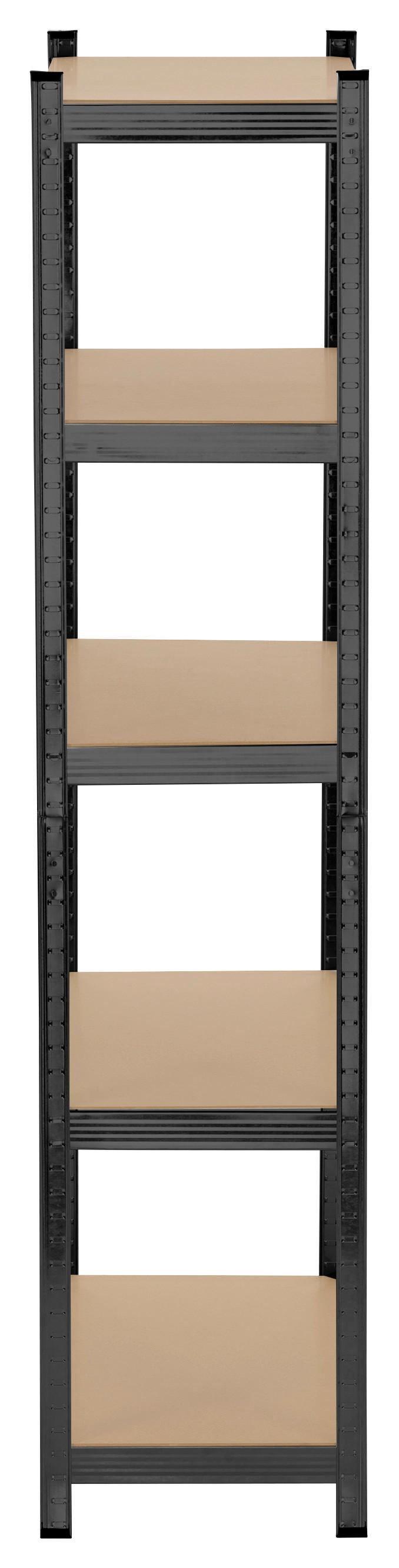 TUNGLASTSTÄLL JOHANN - svart/naturfärgad, Klassisk, metall/trämaterial (90/180/40cm) - Mömax