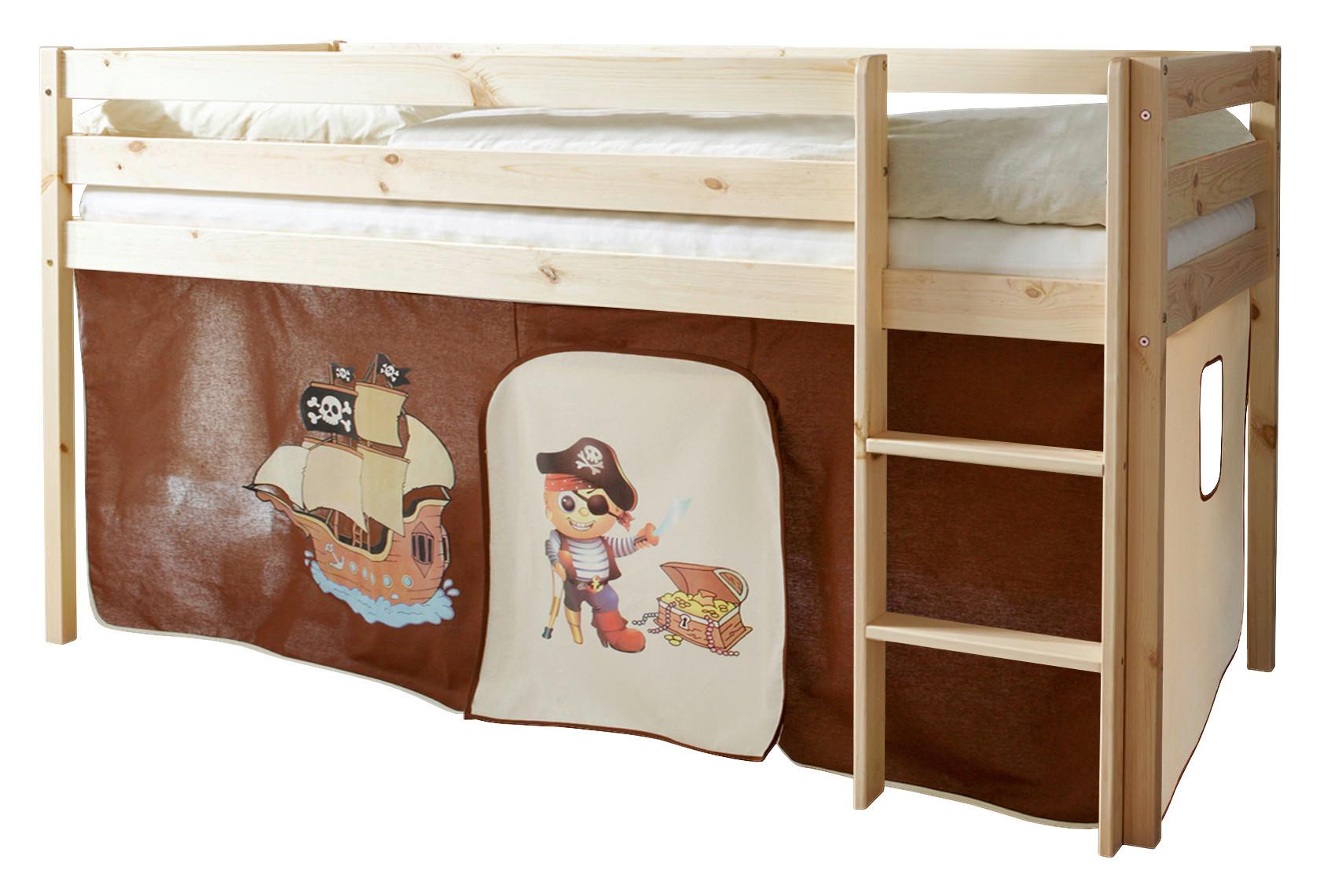 Pograd Malte, 90x200, Bor, Masivno, Rjava - naravne barve/bež, Natur, les (90/200cm) - MID.YOU