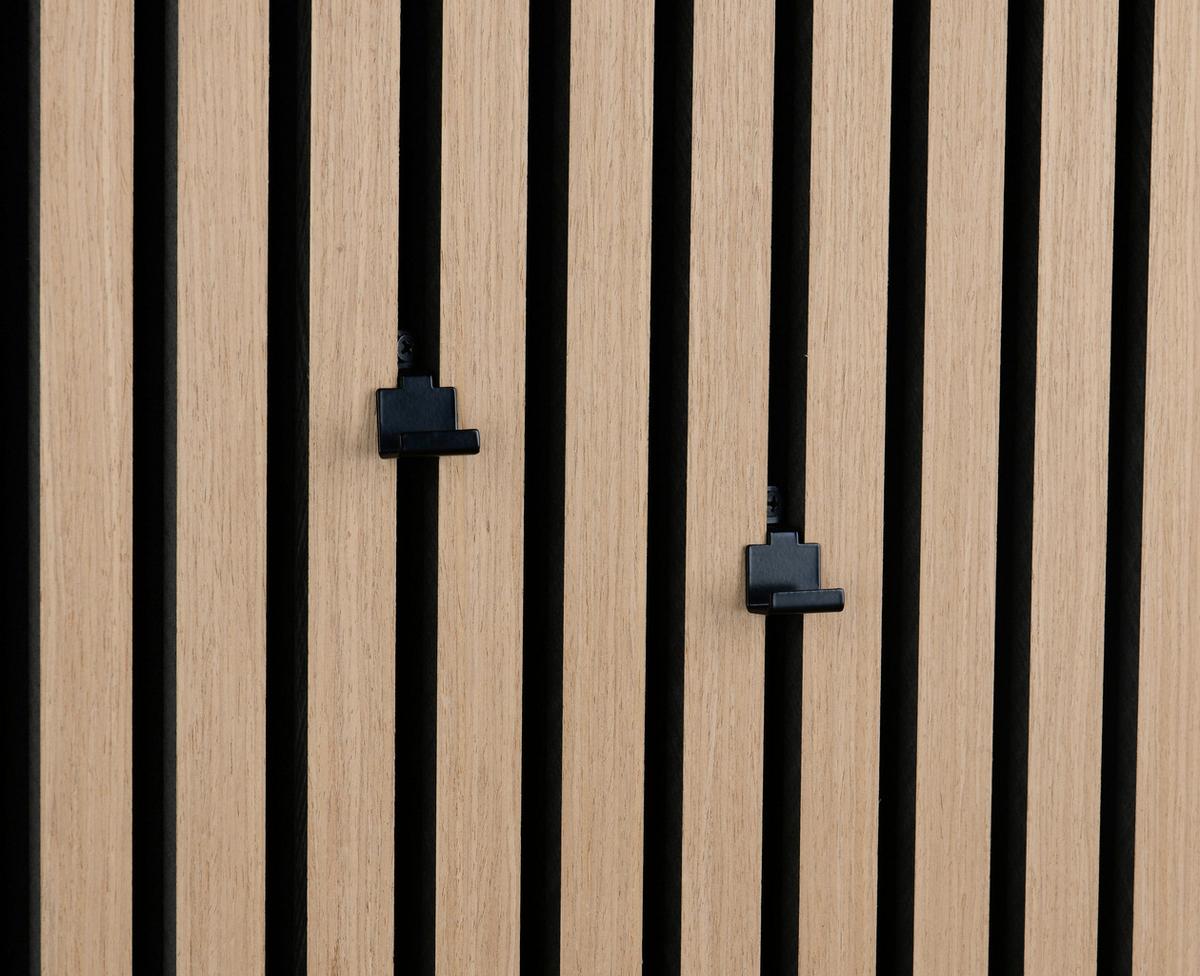 Haken-Set Grace Schwarz 2 Stück - Schwarz, Modern, Metall (2,5/4/3cm) - Mömax