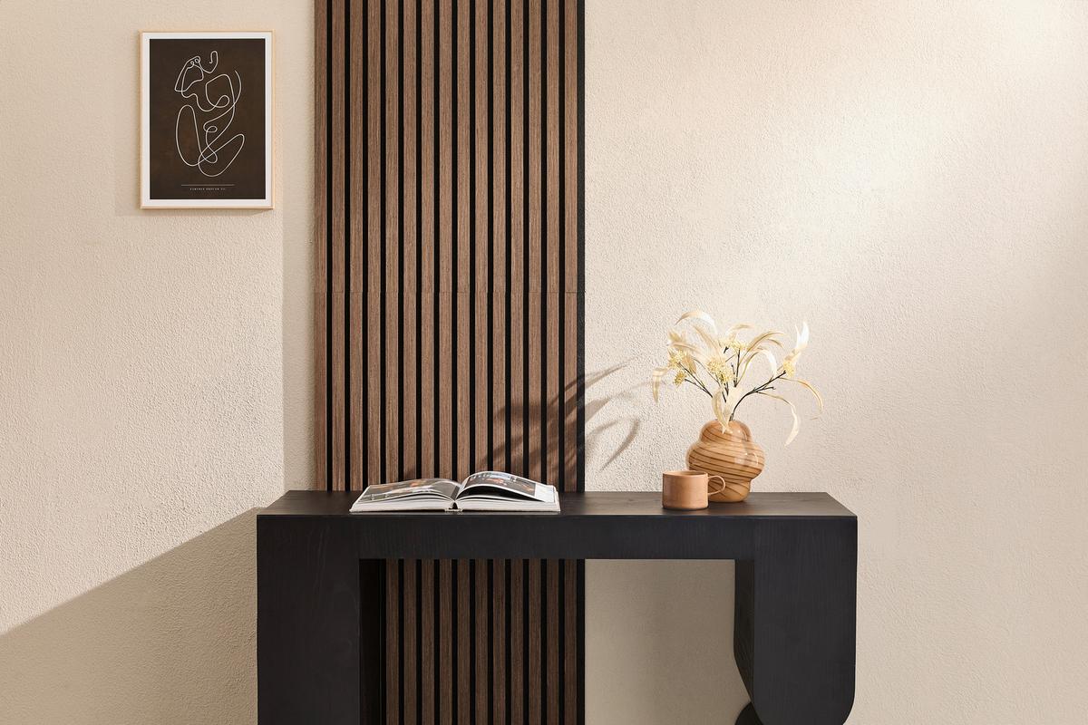 PANEL AKUSTYCZNY AKUSTEA - czarny/szary, Trend, materiał drewnopochodny/tworzywo sztuczne (60/120/2,1cm) - Boxxx
