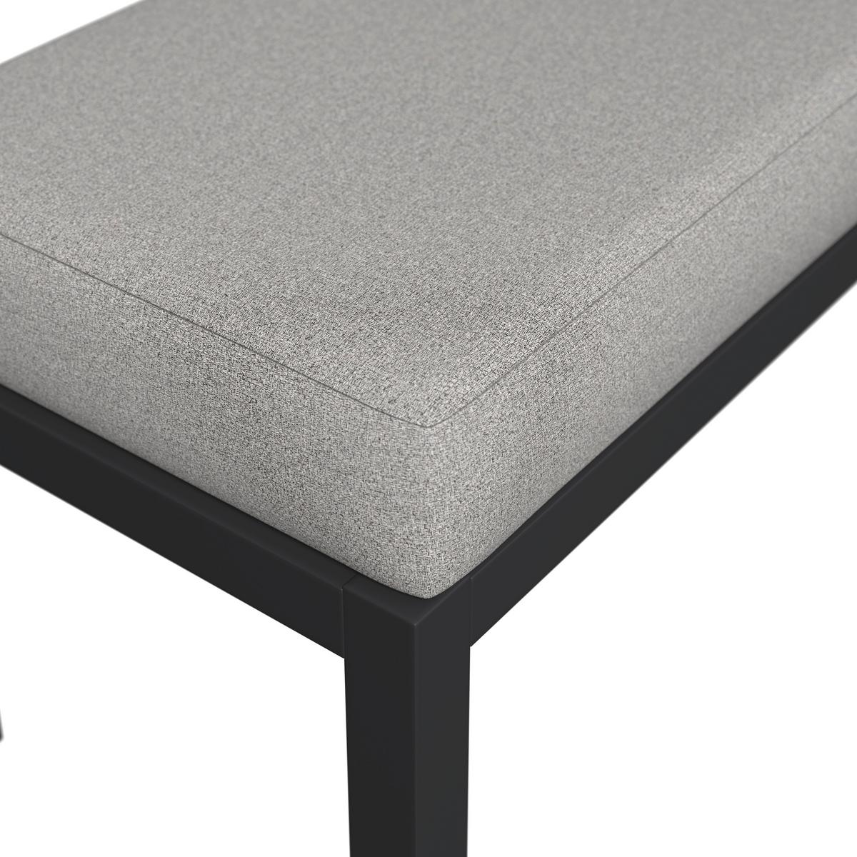 Loungegarnitur Anna Grau, 5-teilig - Dunkelgrau/Hellgrau, MODERN, Glas/Textil (135/68/80cm)