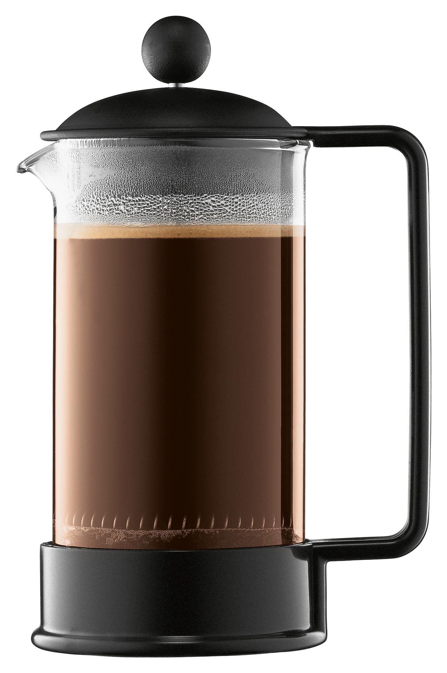 Kaffeebereiter Bodum Brazil Schwarz ca. 0,35l - Schwarz, KONVENTIONELL, Glas/Kunststoff (11/17/8cm) - Bodum