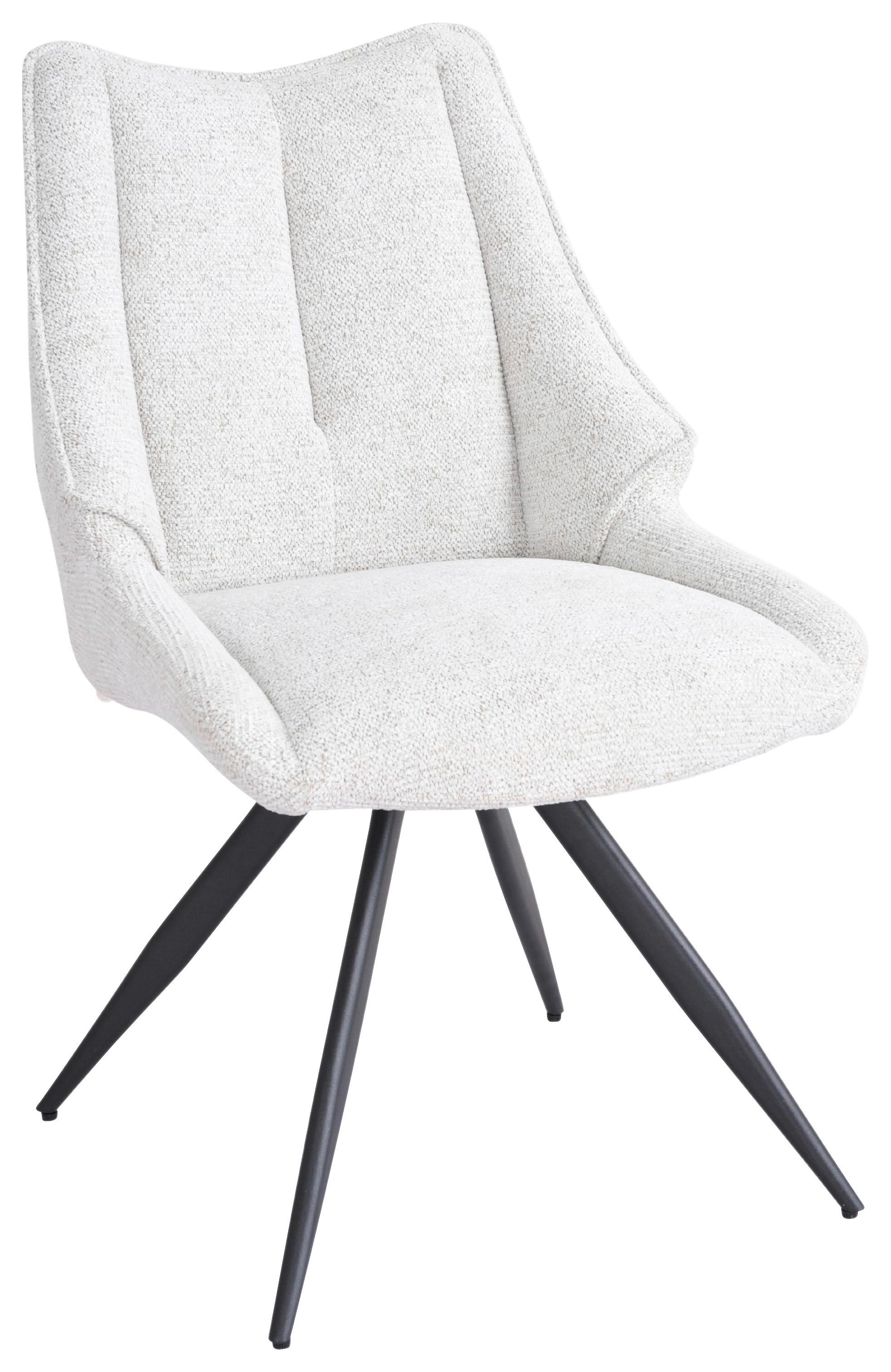 Scaun AVA - gri deschis/negru, Design, metal/textil (57/90,5/64,5cm) - Premium Living