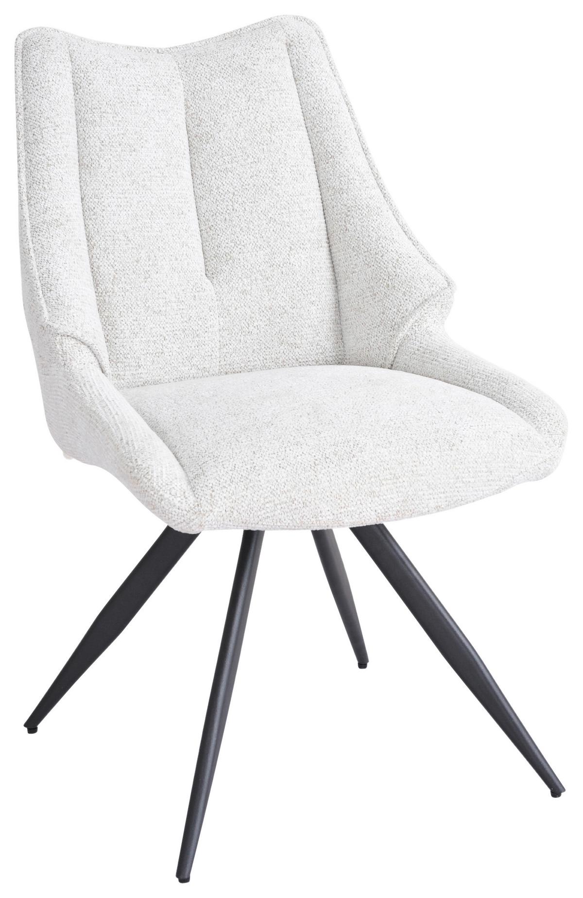 Scaun AVA - gri deschis/negru, Design, metal/textil (57/90,5/64,5cm) - Premium Living