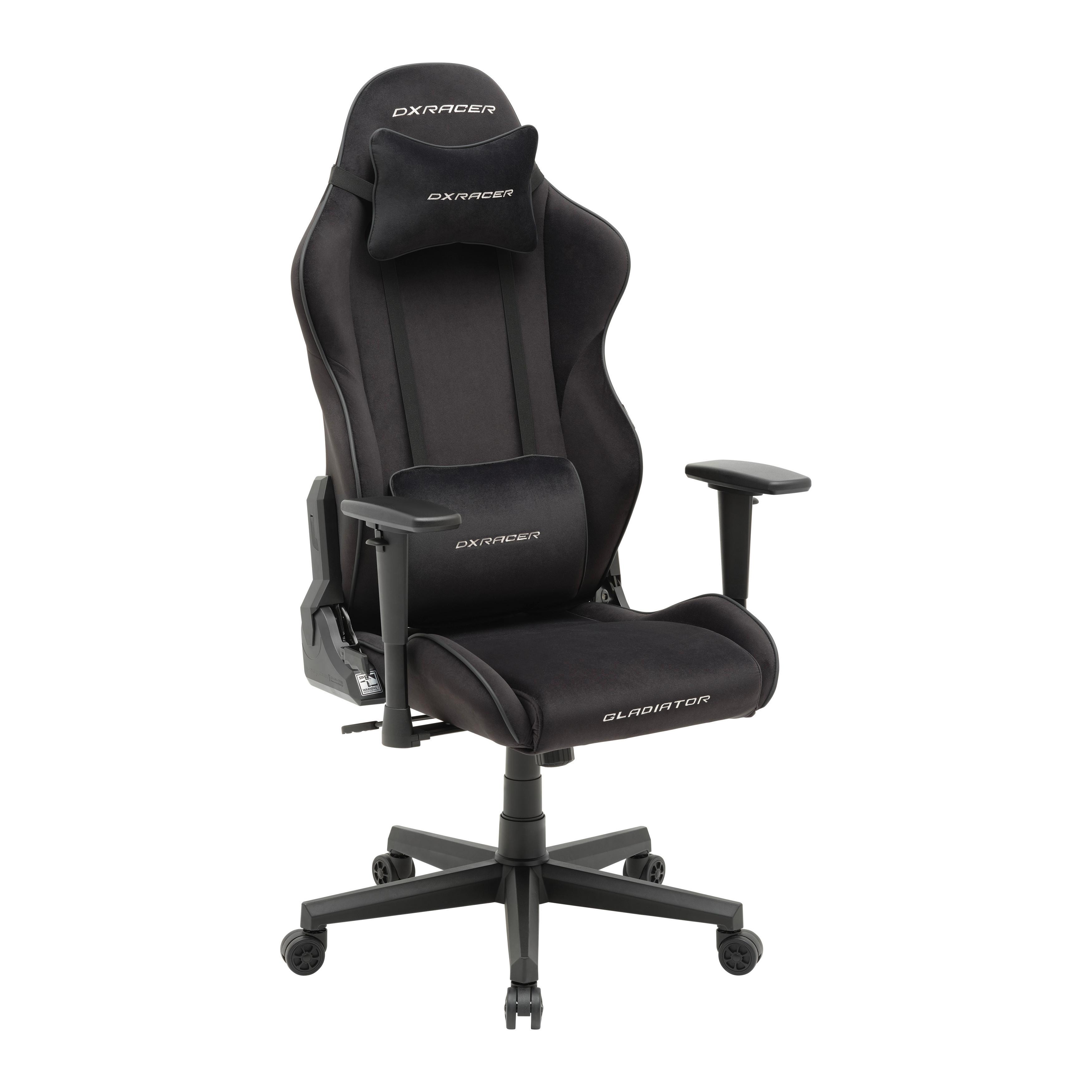Gamingstuhl Gladiator Schwarz - Schwarz, MODERN, Kunststoff/Textil (70/126/70cm) - Dxracer