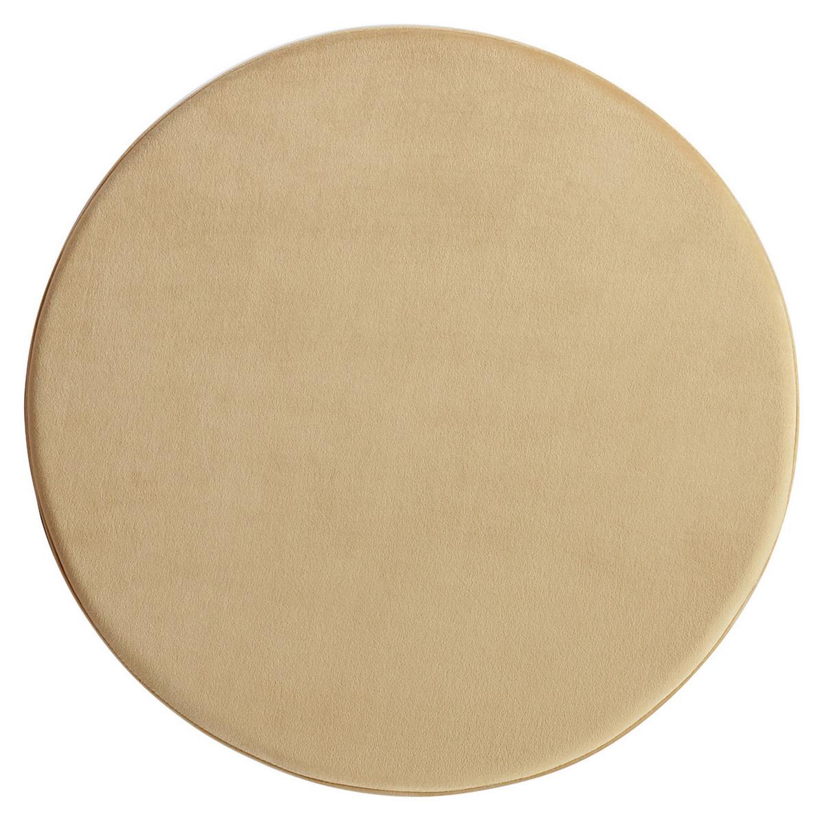 HOCKER ELYSE 100 - Goldfarben/Orange, Design, Textil/Metall (50/42cm) - Kayoom