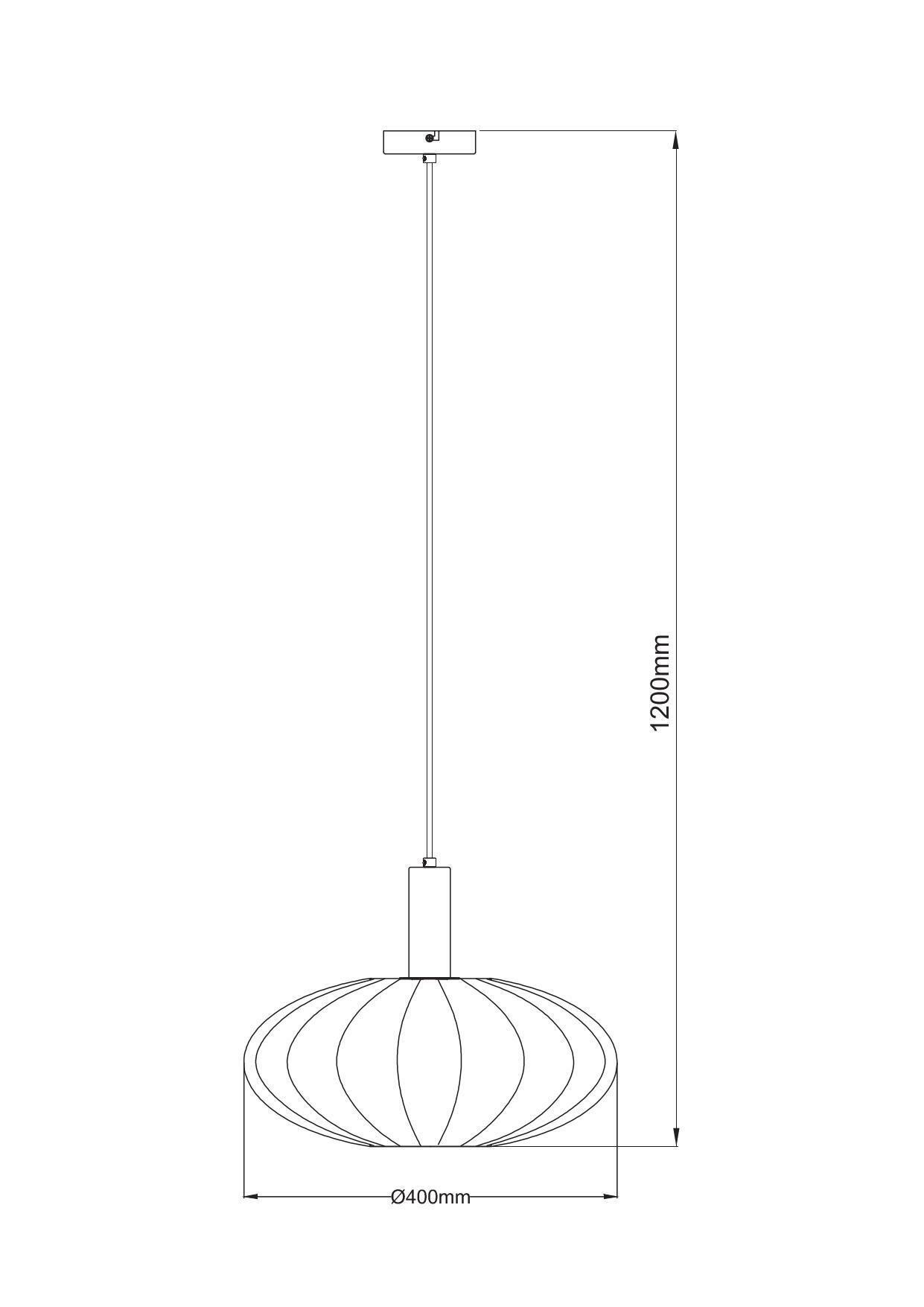 HÄNGLAMPA MODERN - vit/svart, Modern, metall/textil (40/120cm) - Mömax