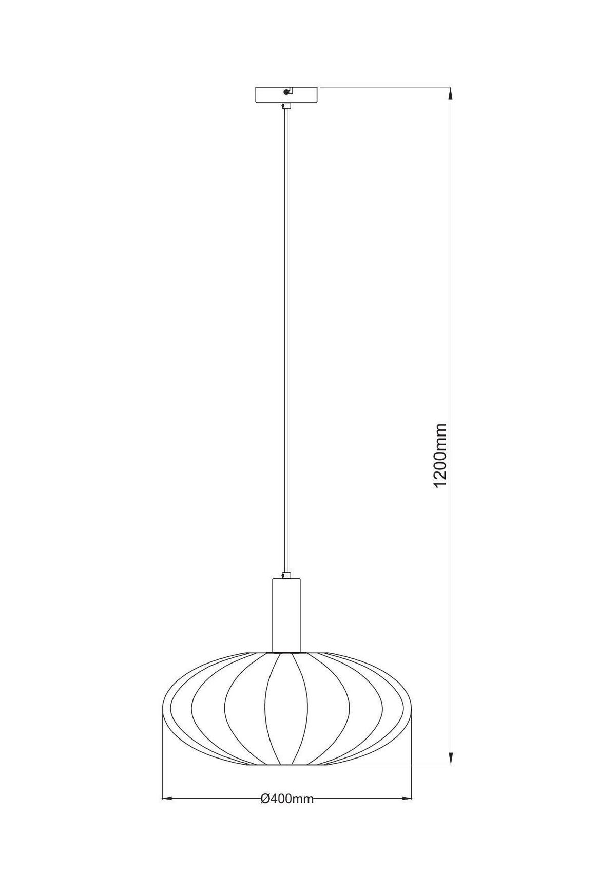 Hängeleuchte Modern Schwarz/Weiss max. 25 Watt - Weiss/Schwarz, Modern, Textil/Metall (40/120cm) - Mömax