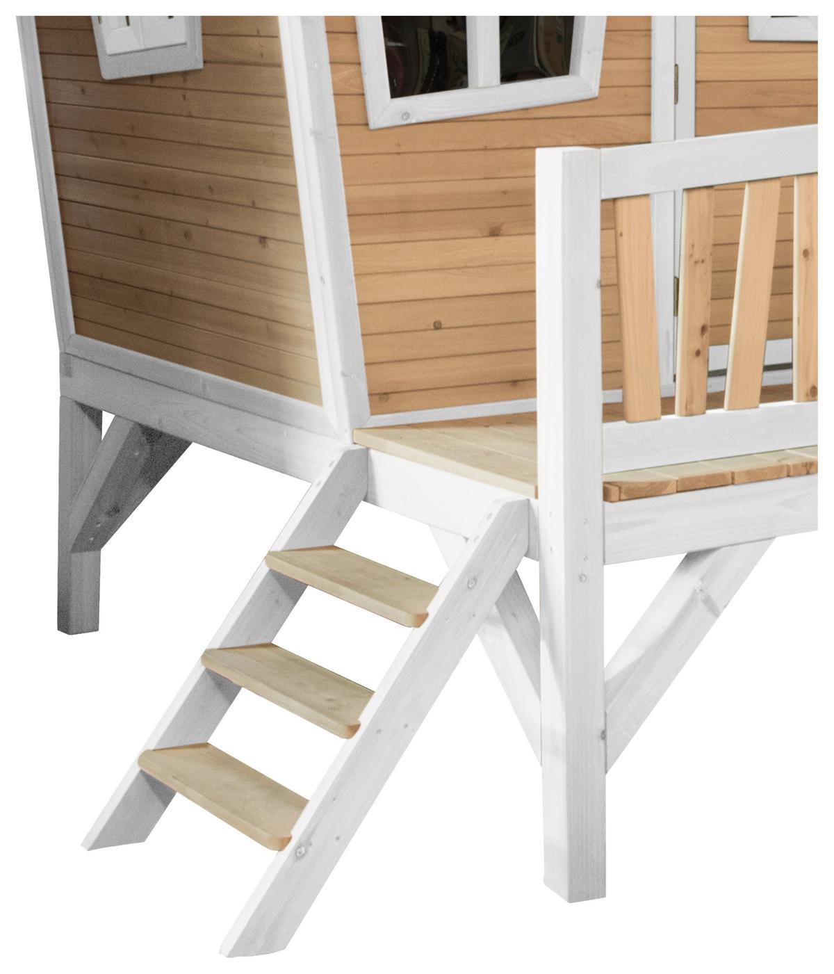 Speilhaus "Emma", Braun, Weiß - Weiß/Braun, KONVENTIONELL, Holz/Kunststoff (123/12,8/152cm) - Ambia Garden