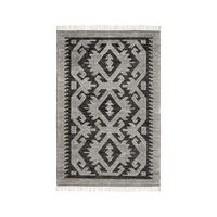 Covor țesut de mână LUCKY - alb/negru, Modern, textil (120/170cm) - Modern Living