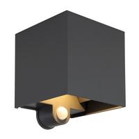 AUSSENWANDLEUCHTE 34168S - Anthrazit, Design, Kunststoff/Metall (10/10/12,5cm) - Globo