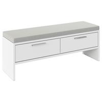 Bettbank Caspio Weiß - Weiß, KONVENTIONELL, Holzwerkstoff/Textil (125/48/37cm) - Premium Living