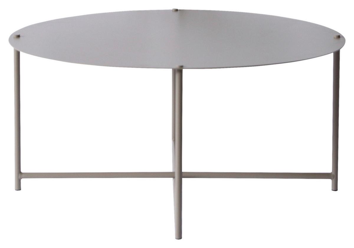 STOLIK KAWOWY BARRY -EXKLUSIV- - antracytowy/taupe, Design, metal (83/83/40cm) - Xora