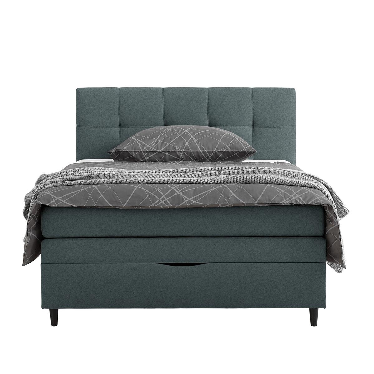 PAT BOXSPRING MIAMI - antracit, Konventionell, textil/material pe bază de lemn (120/200cm) - Modern Living