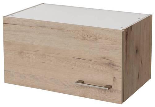 Küchenoberschrank in Eiche ´RIVA B: 60 CM EICHE DEKOR´ - Edelstahlfarben/Eiche San Remo, MODERN, Holzwerkstoff/Metall (60/32/32cm) - FlexWell