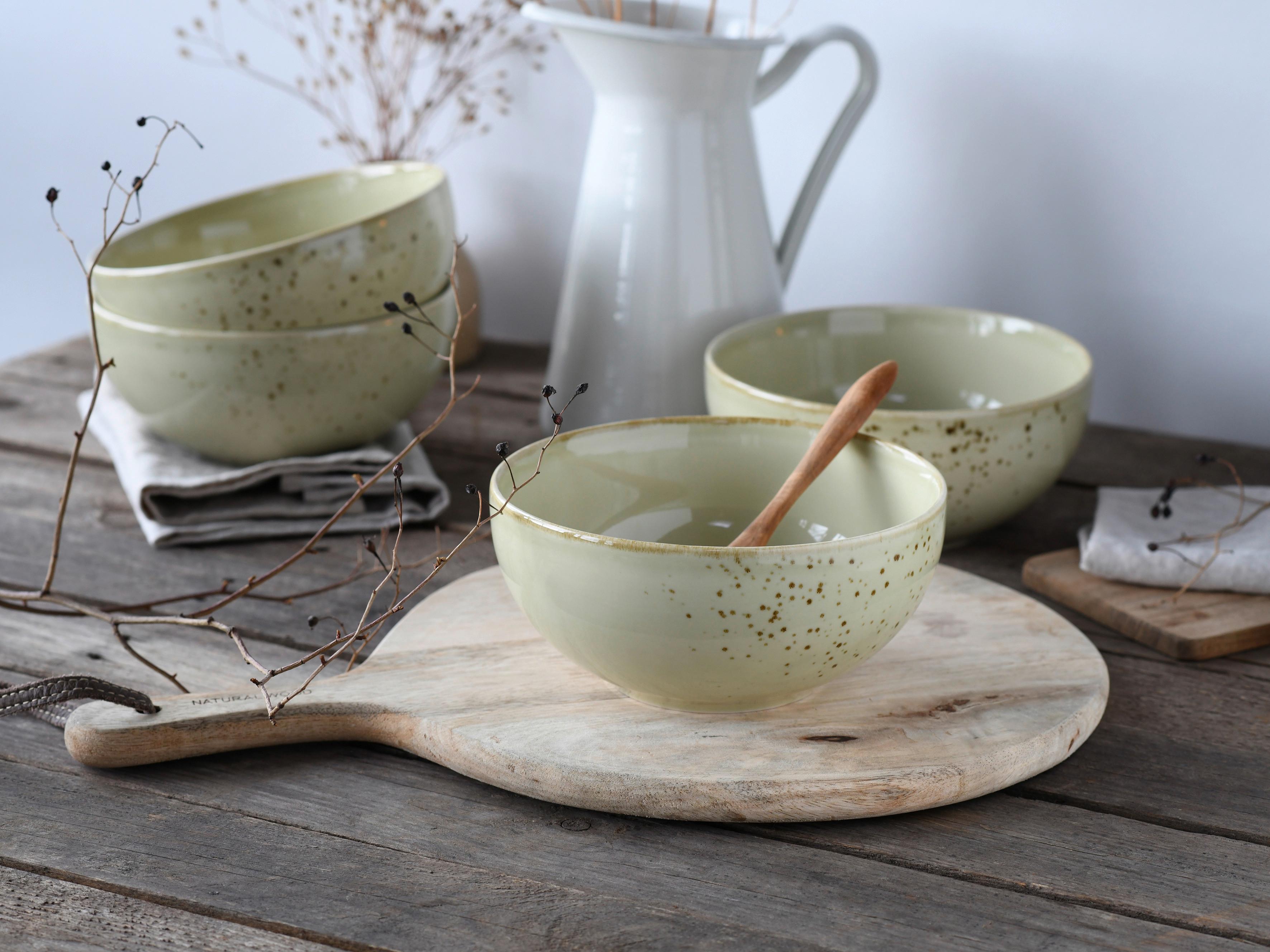 Set Posod Earth, 4-Delni - žajbljevo zelena, Design, keramika (17,5cm) - Creatable