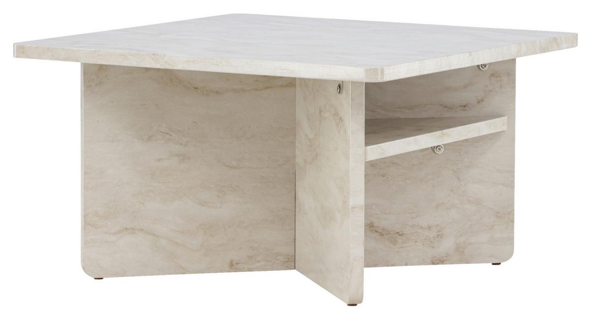 Couchtisch Ålesund ca. 75x75x42 cm Beige - Beige, Design, Holzwerkstoff (75/75/42cm) - Livetastic