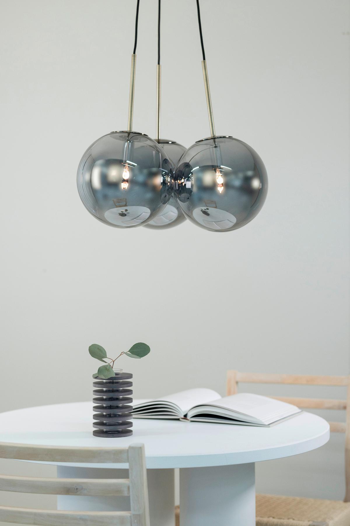 Pendelleuchte Dione max. 40 Watt - Grau, Basics, Glas/Metall (54/54/45cm) - Markslöjd