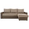 Sedežna Garnitura Atlanta, Z Ležiščem - črna/rjava, Moderno, tekstil (230/160cm) - Modern Living
