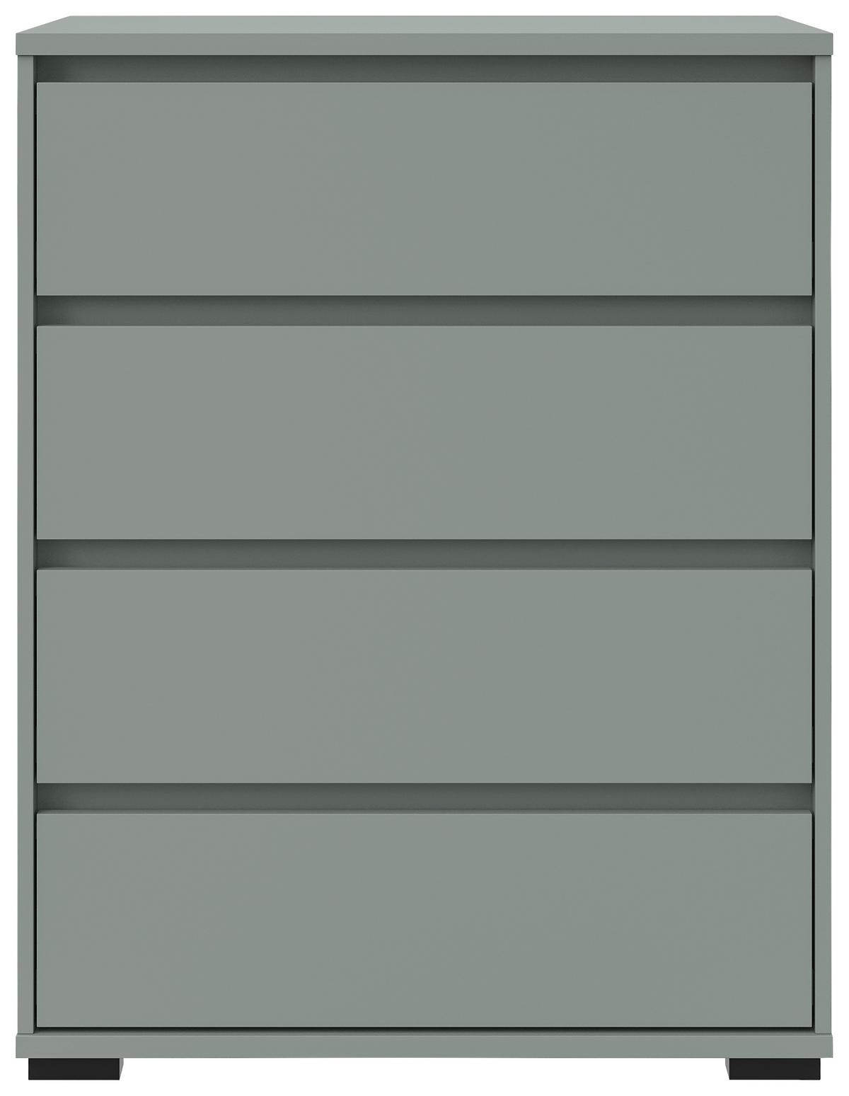 KOMODA LINE - zielony/antracytowy, Design, materiał drewnopochodny/tworzywo sztuczne (80/103/48cm) - Carryhome