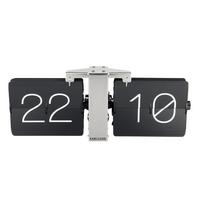 ZEGAR ŚCIENNY KA5601BK - kolor srebrny/czarny, Konventionell, tworzywo sztuczne/metal (36/14/9cm) - Karlsson