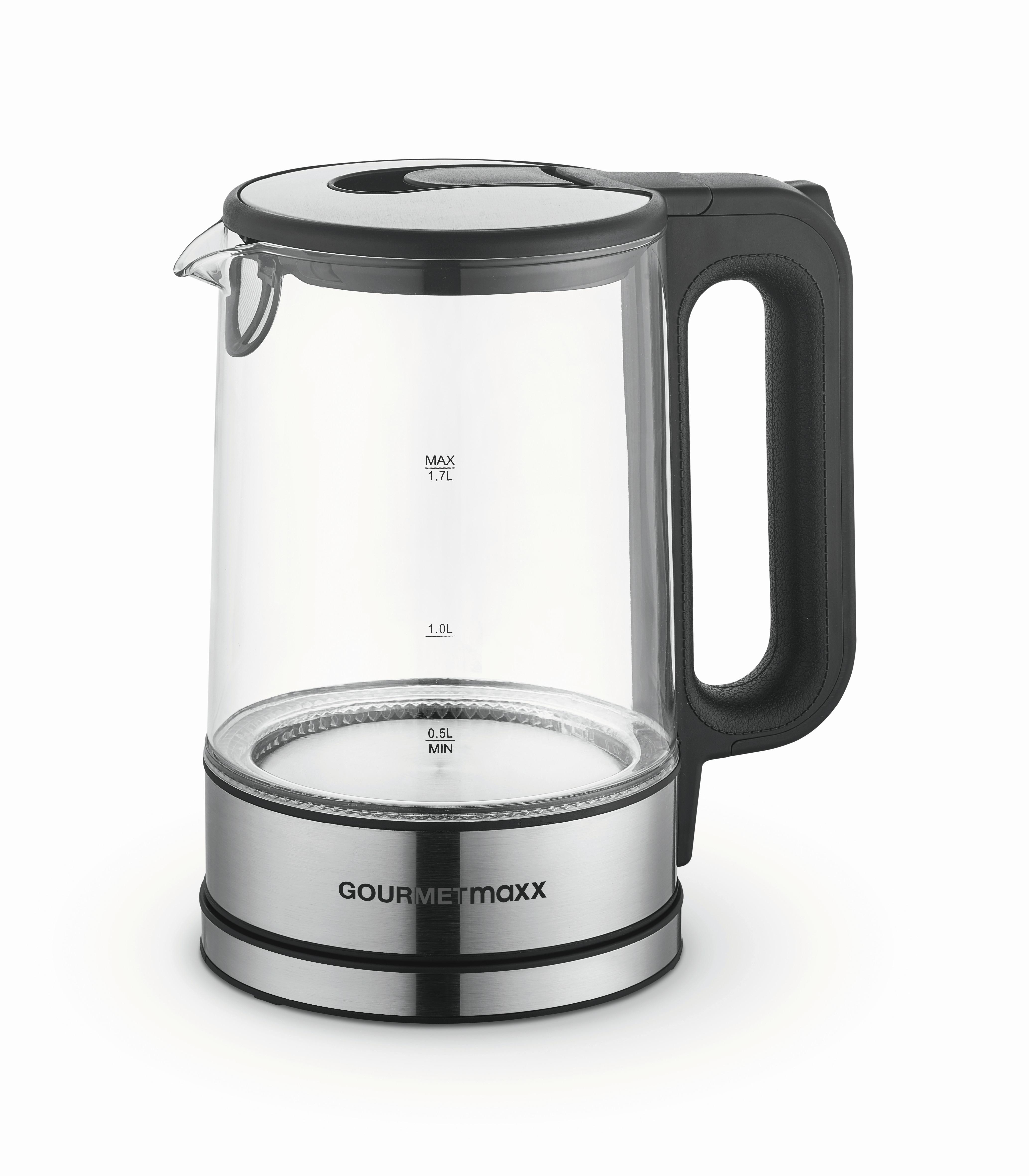 CZAJNIK ELEKTRYCZNY 12053 - kolor stalowy/czarny, Basics, tworzywo sztuczne/metal (21/15/24cm)