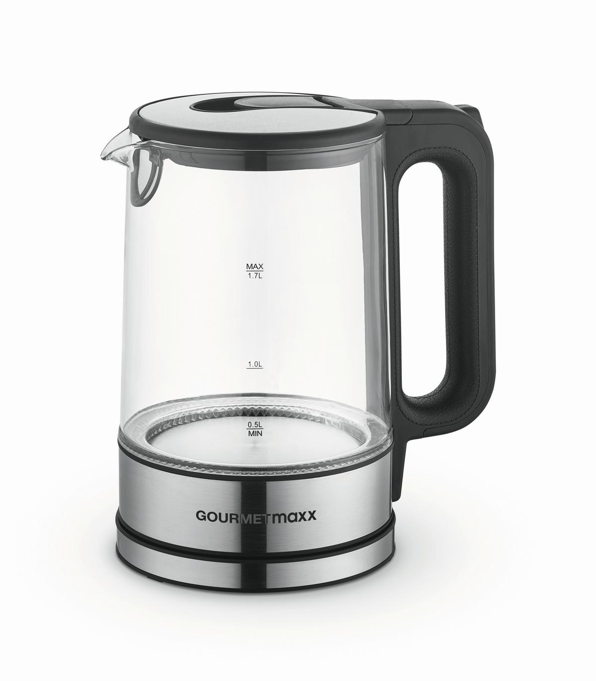 CZAJNIK ELEKTRYCZNY 12053 - kolor stalowy/czarny, Basics, tworzywo sztuczne/metal (21/15/24cm)