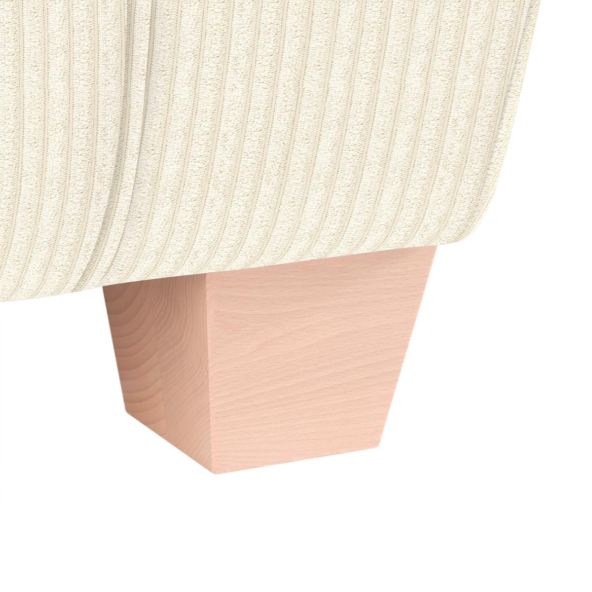 2-Sitzer-Sofa Devado Beige Cord - Beige/Naturfarben, Holz/Textil (190/70-85/95cm) - Mömax