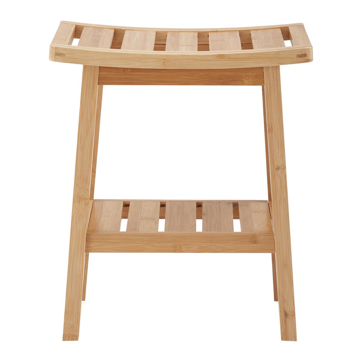 Hocker Bonny Naturfarben Bambus - Naturfarben, MODERN, Naturmaterialien (45/46/25cm) - Bessagi Home