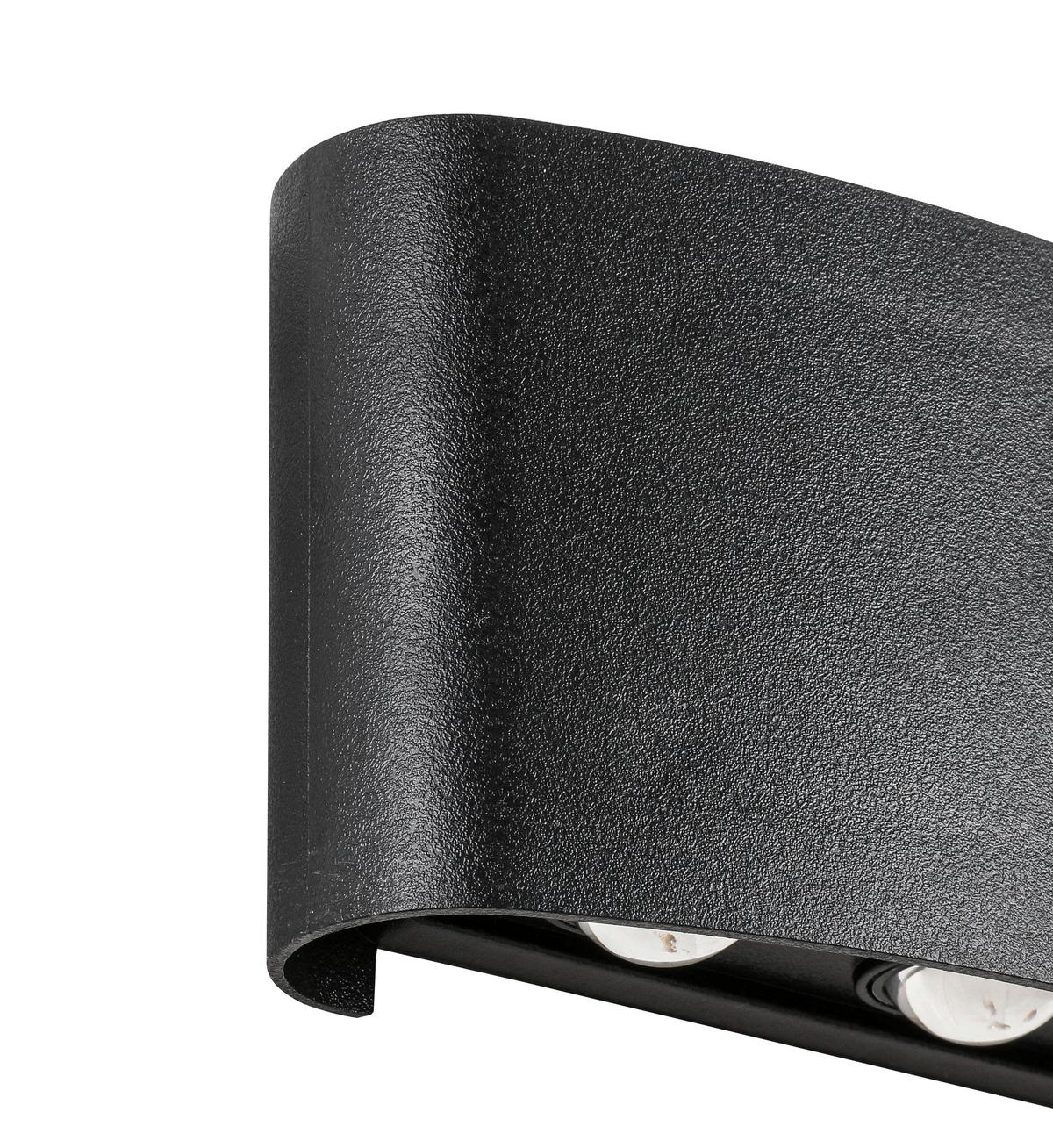 LED-Wandleuchte Beide Schwarz max. 2,5 Watt - Schwarz, MODERN, Kunststoff/Metall (5,25/17/8,5cm) - Mömax