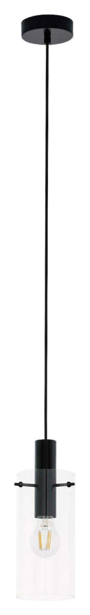 Hängeleuchte Montefino - Klar/Schwarz, Modern, Glas/Metall (11/110cm) - Eglo
