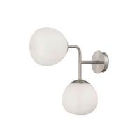 WANDLEUCHTE ERICH - Weiss/Nickelfarben, Trend, Glas/Metall (15/33/36cm) - MAYTONI