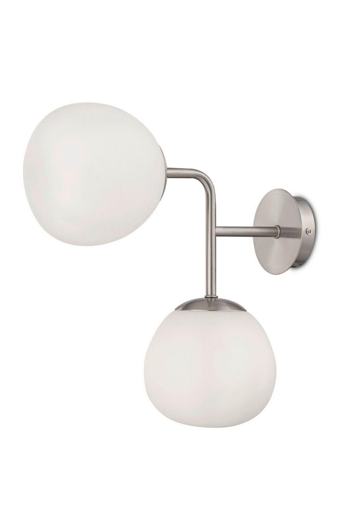 WANDLEUCHTE ERICH - Weiss/Nickelfarben, Trend, Glas/Metall (15/33/36cm) - MAYTONI