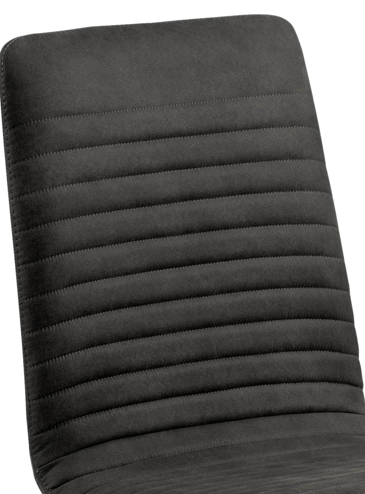KRZESŁO AROSA - antracytowy/czarny, Konventionell, drewno/tkanina (42/90/43cm) - Livetastic