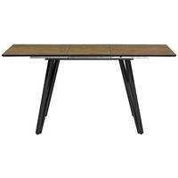 Ausziehtisch Daniel Eichefarben ca.120-160x76x80cm - Eichefarben/Schwarz, MODERN, Holzwerkstoff/Metall (120-160/80/76cm) - Mömax