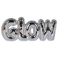 Dekoschriftzug Glow Silberfarben - Silberfarben, Keramik (23/10,3cm) - Mömax