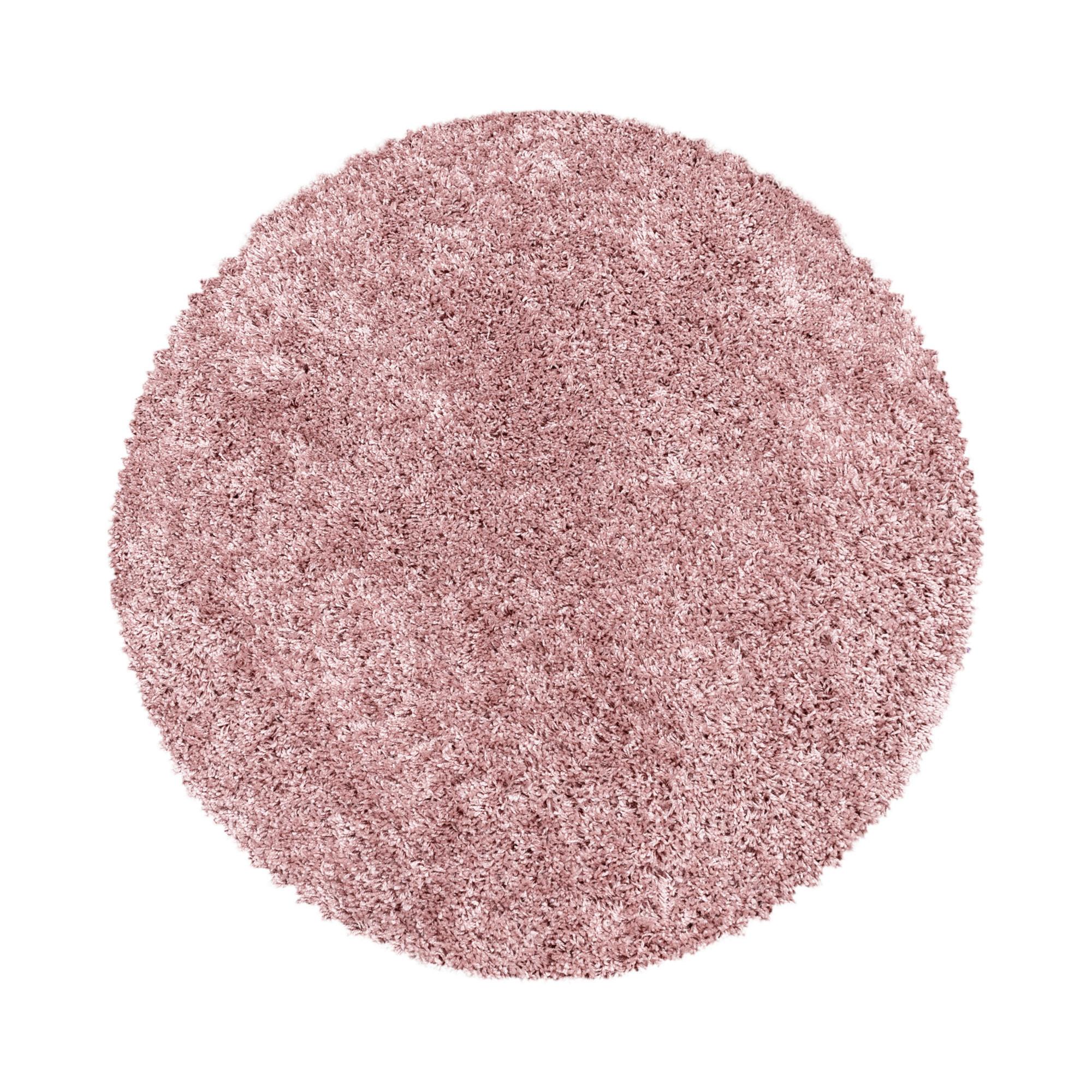 Hochflorteppich Sydney Rosa Ø ca. 200cm - Rosa, Basics, Textil (200cm)