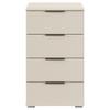 Noćni Ormarić Alabama - boje šampanjca/boje aluminija, Moderno, drvni materijal (47/81/42cm) - Modern Living