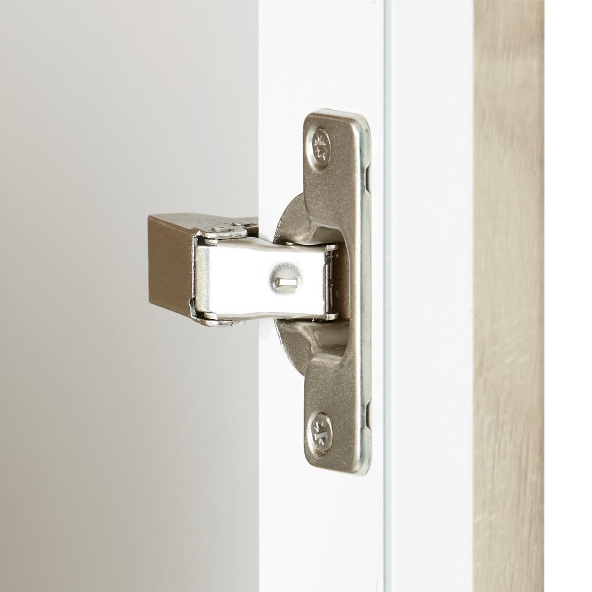Vitrină VIOLA - alb/culoare lemn stejar, Modern, plastic/sticlă (66,5/196/43,2cm) - Premium Living