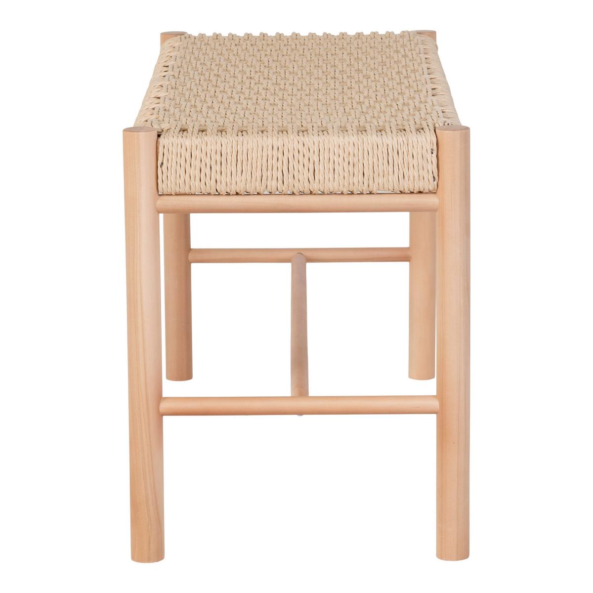 Garderobenbank Echtholz - Naturfarben, Design, Holz/Papier (80/45/35cm) - MID.YOU