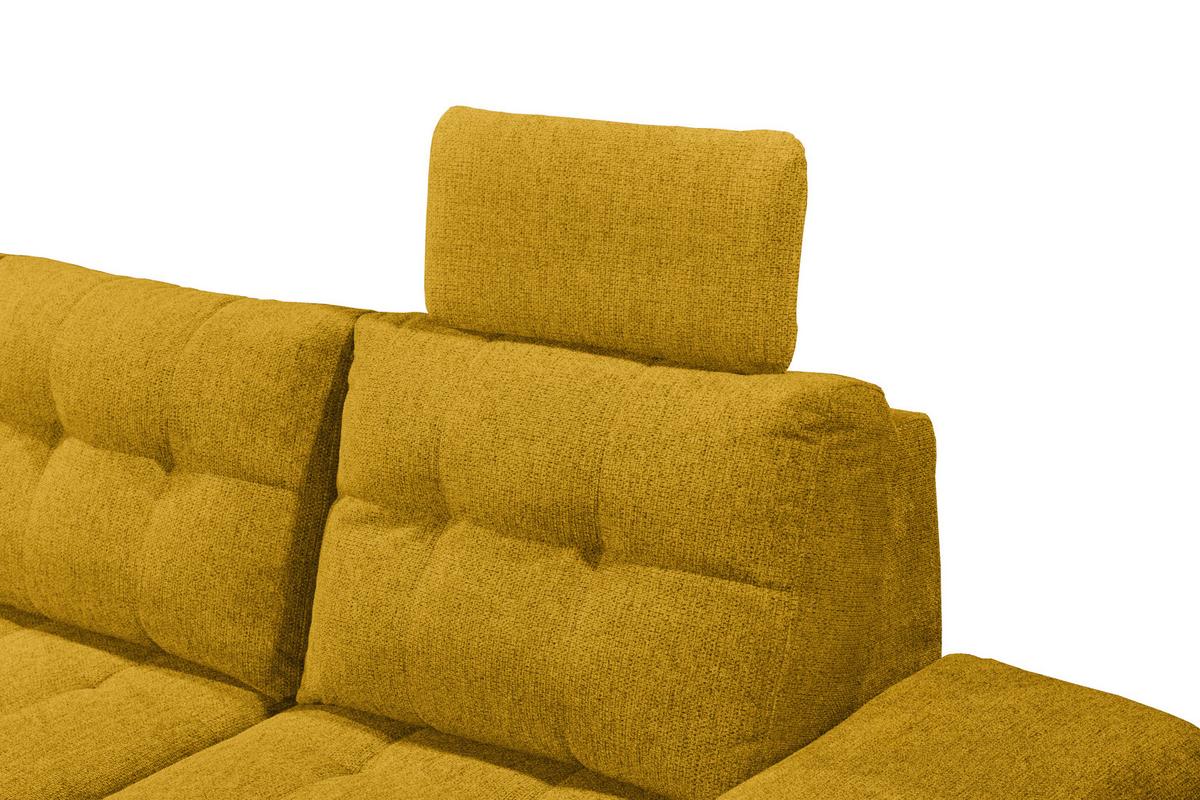 Wohnlandschaft Durban U ca. 218x324x170 cm Gelb - Gelb/Schwarz, KONVENTIONELL, Kunststoff/Textil (218/324/170cm) - MID.YOU