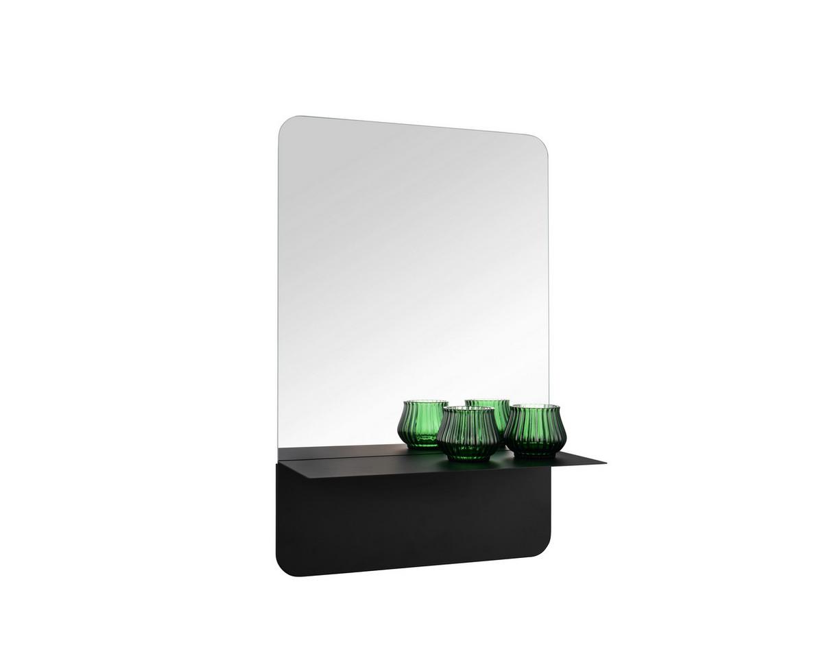 Wandspiegel Maren Schwarz Ca. 40x60x15,5cm - Schwarz, Modern, Glas/Metall (40/60/15,5cm) - Mömax