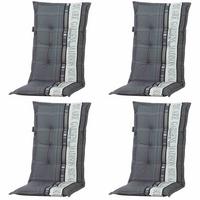 Sesselauflagen-Set Garden 4-tlg. Hochlehner Grau - Grau, KONVENTIONELL, Textil (50/8/123cm) - Ambia Garden