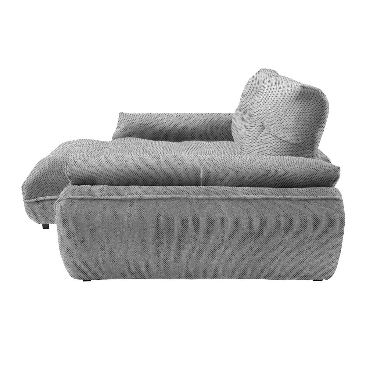 Wohnlandschaft Vivo Grau - Schwarz/Grau, MODERN, Kunststoff/Textil (179/63/317cm) - Premium Living