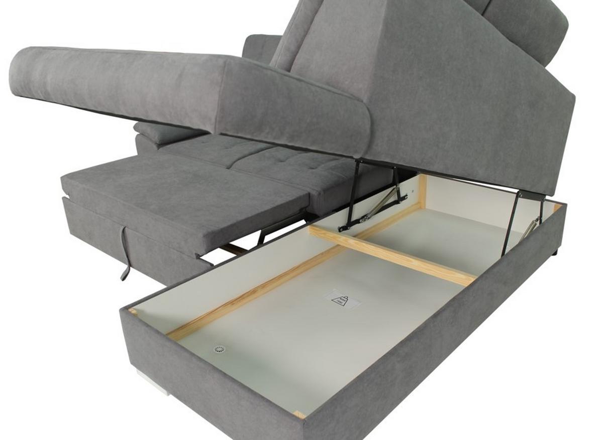 Coltar SPECTRUM - gri, Modern, lemn/metal (212/261cm) - Modern Living