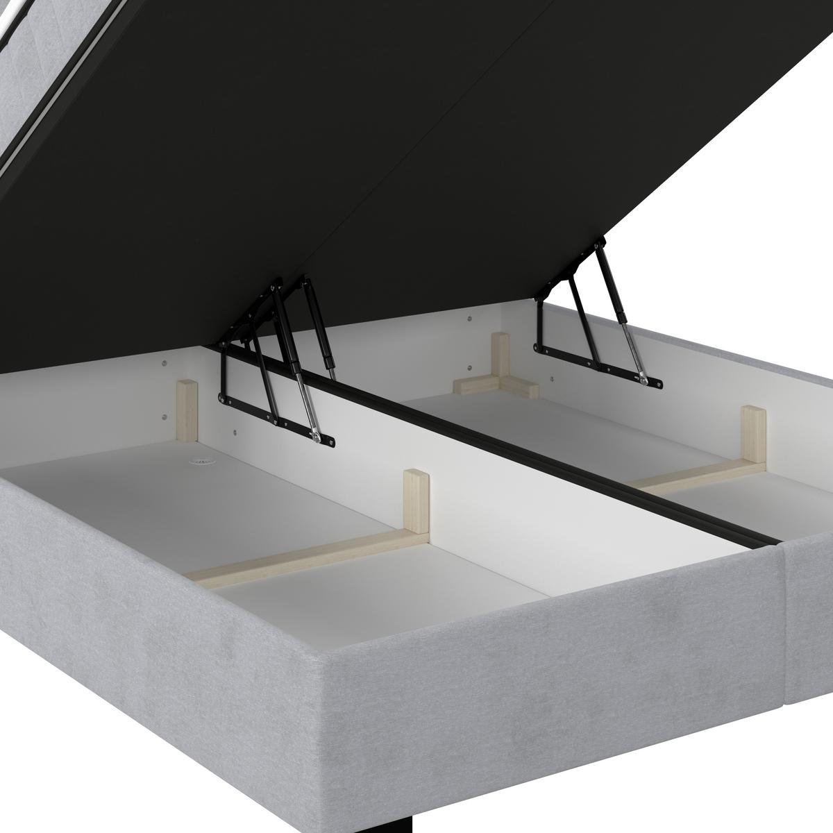 Box Krevet Maya C - siva/crna, Moderno, drvni materijal/drvo (200/220cm) - Based